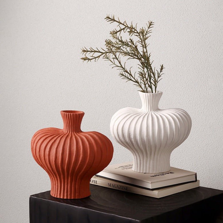 Origami Stripe Vase - Vase - Delicors