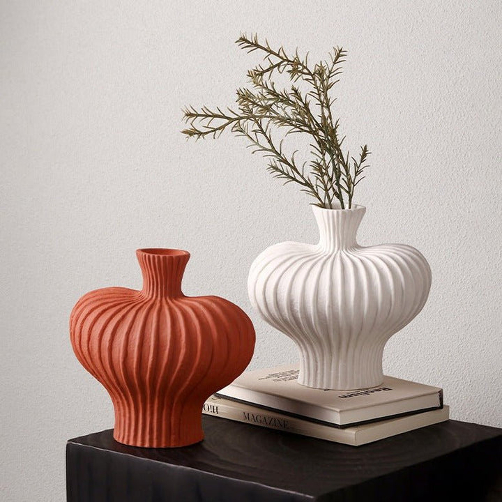 Origami Stripe Vase - Vase - Delicors