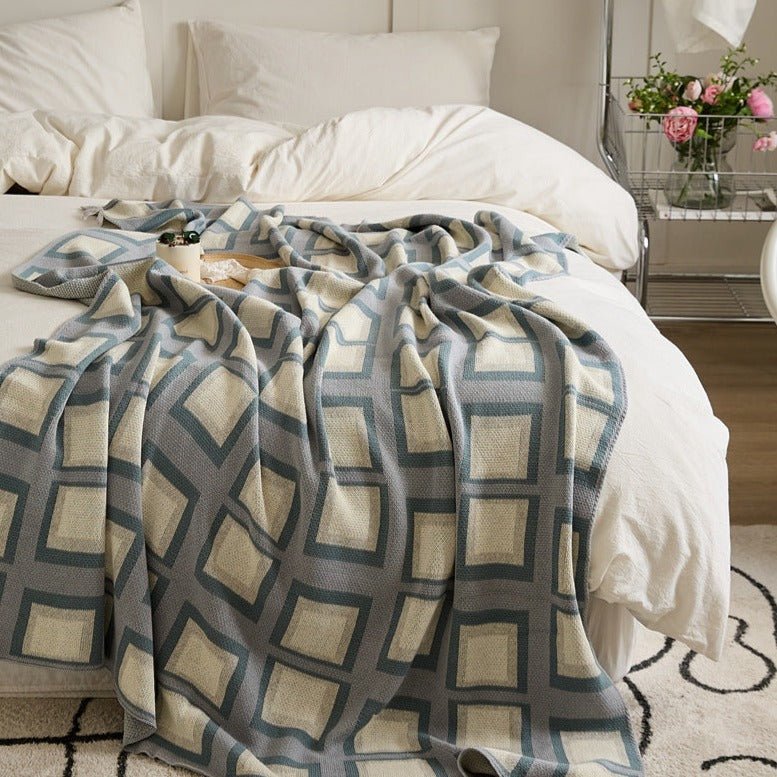 Pastel Grid Blanket - Throw - Delicors