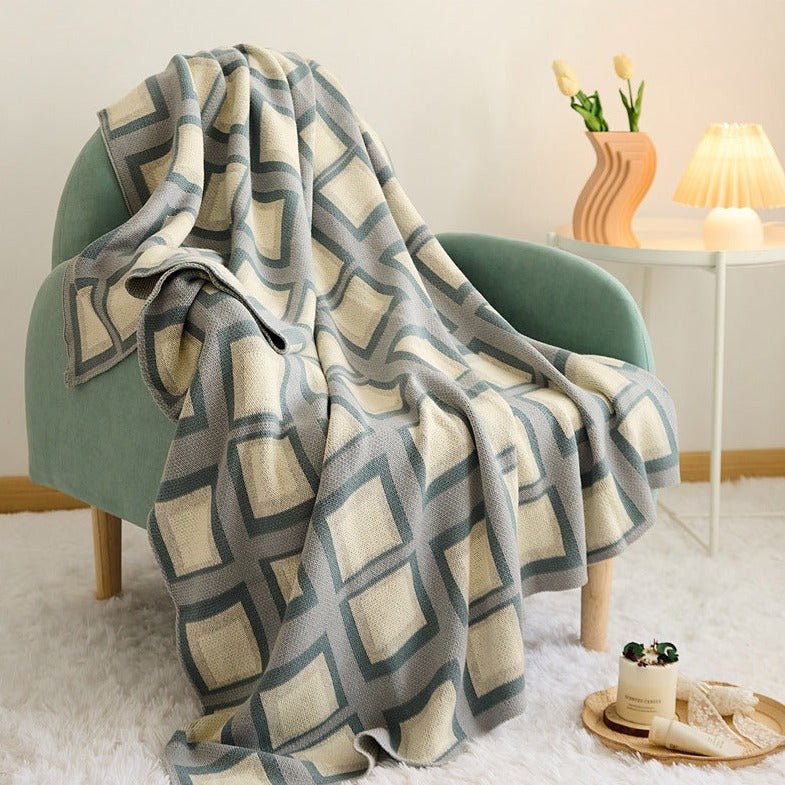 Pastel Grid Blanket - Throw - Delicors
