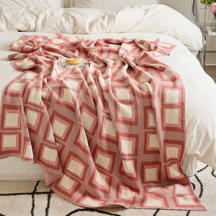 Pastel Grid Blanket - Throw - Delicors