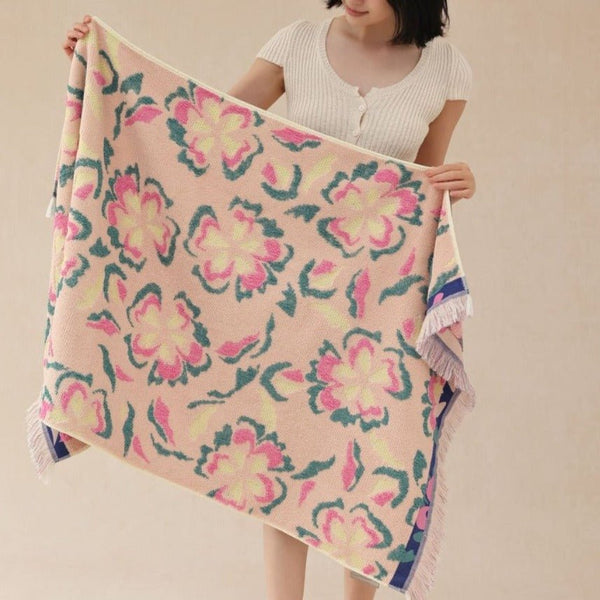 Peony Tassel Towel - Towel - Delicors