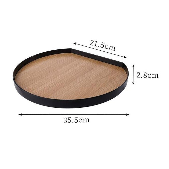 Plastic Wooden Platter - Tray - Delicors