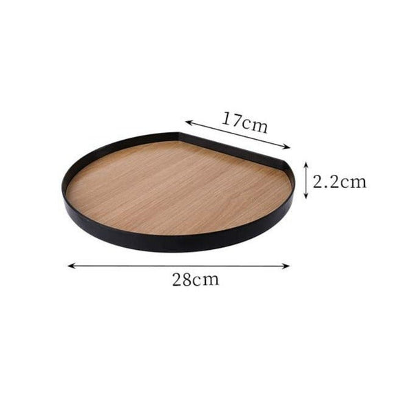 Plastic Wooden Platter - Tray - Delicors