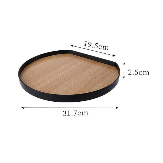 Plastic Wooden Platter - Tray - Delicors