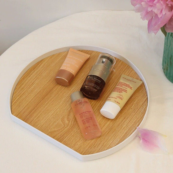 Plastic Wooden Platter - Tray - Delicors