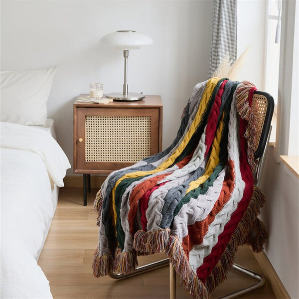 Radiance Cable Knit Blanket -Throw- Delicors