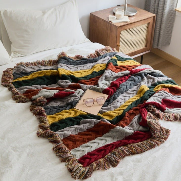 Radiance Cable Knit Blanket -Throw- Delicors