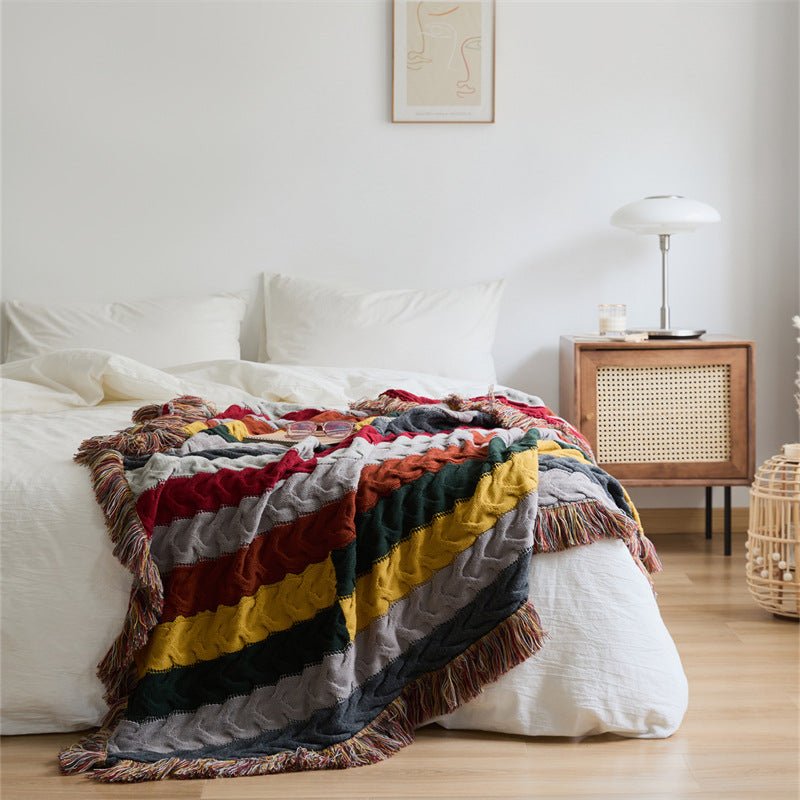 Radiance Cable Knit Blanket -Throw- Delicors