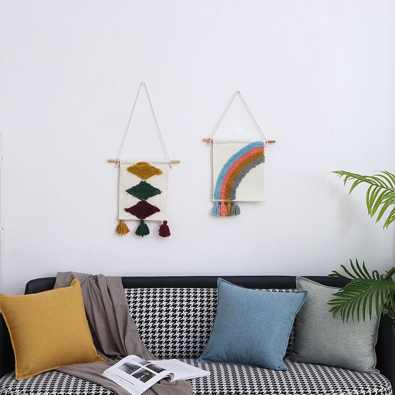 Rainbow Diamond Macrame Wall Art -Wall Art- Delicors