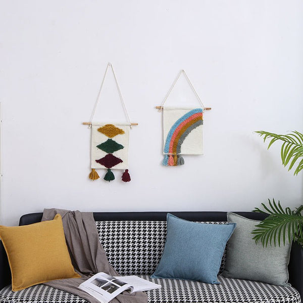 Rainbow Diamond Macrame Wall Art -Wall Art- Delicors