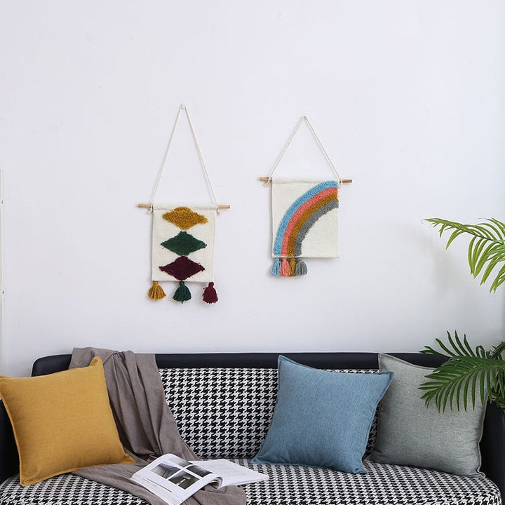 Rainbow Diamond Macrame Wall Art -Wall Art- Delicors