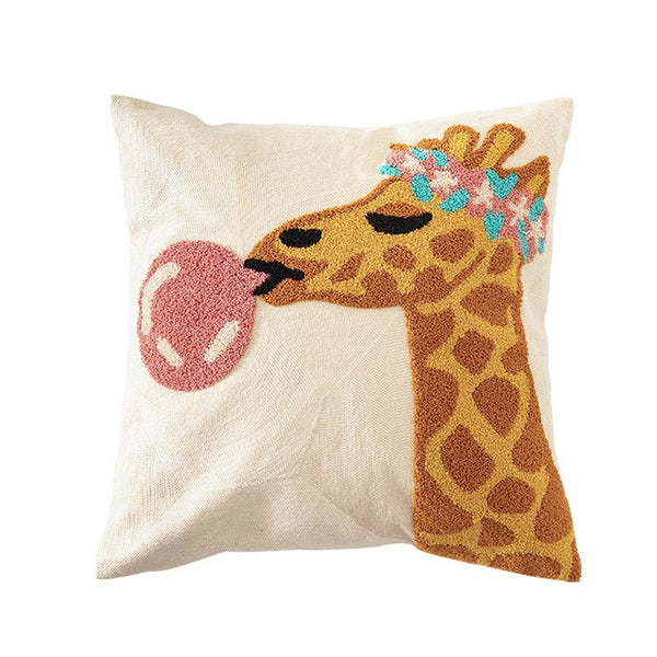 Rainbow Safari Giraffe Cushion - Cushion - Delicors
