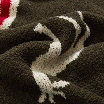 Reindeer Stripe Blanket - Throw - Delicors