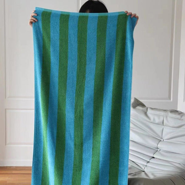 Retro Striped Beach Towel - Towel - Delicors