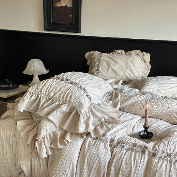 Romance Retro Ruffle Bedding Set - Bedding - Delicors