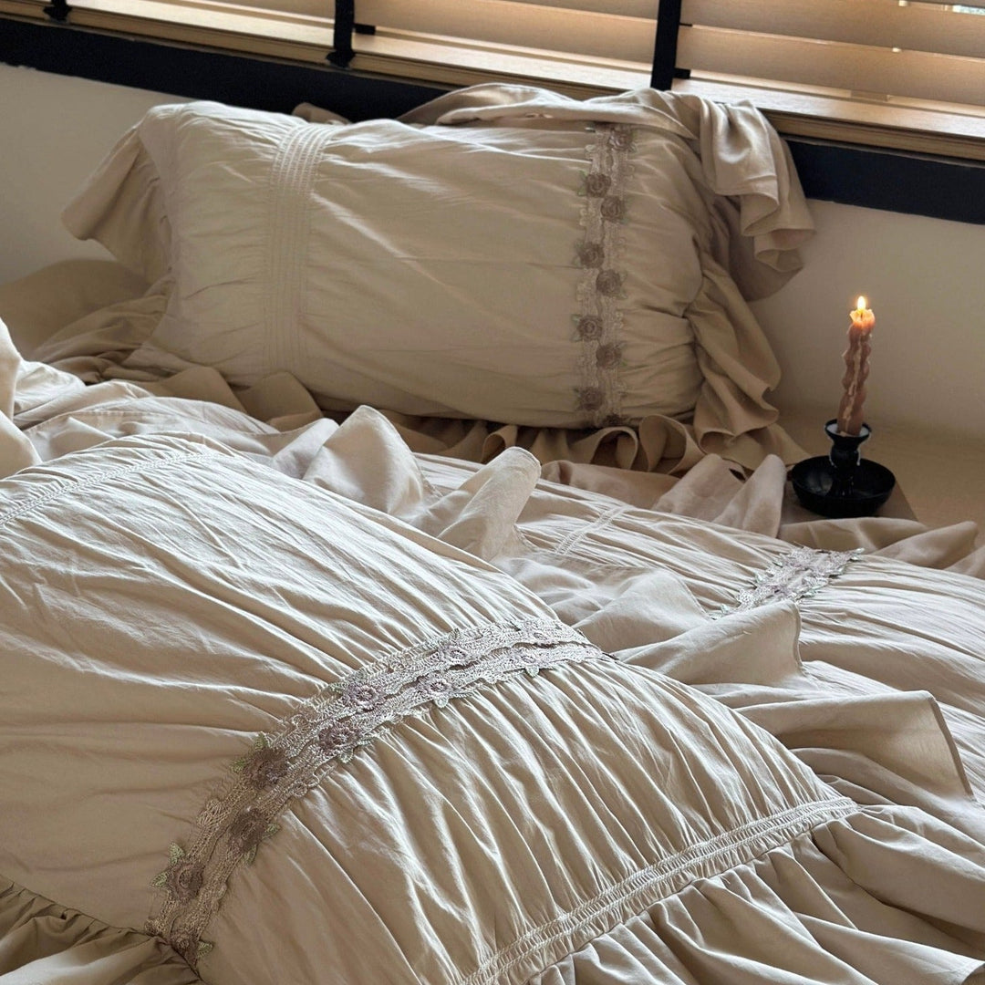 Romance Retro Ruffle Bedding Set - Bedding - Delicors