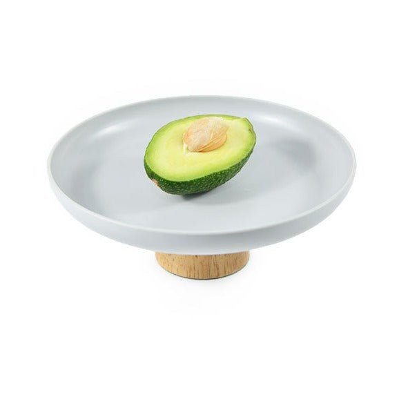 Round Tray with Solid Wood Base - Tray - Delicors