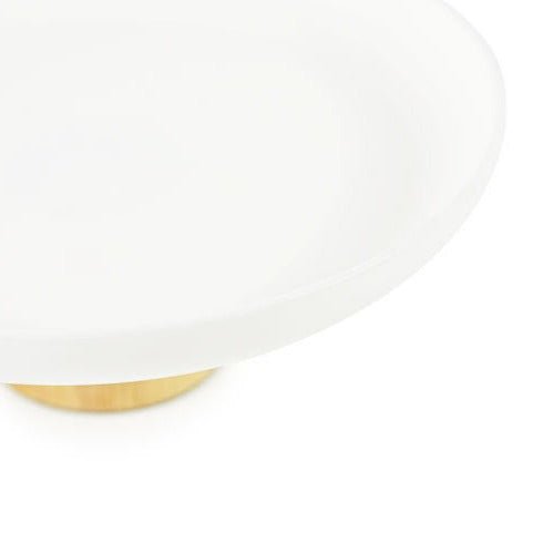 Round Tray with Solid Wood Base - Tray - Delicors