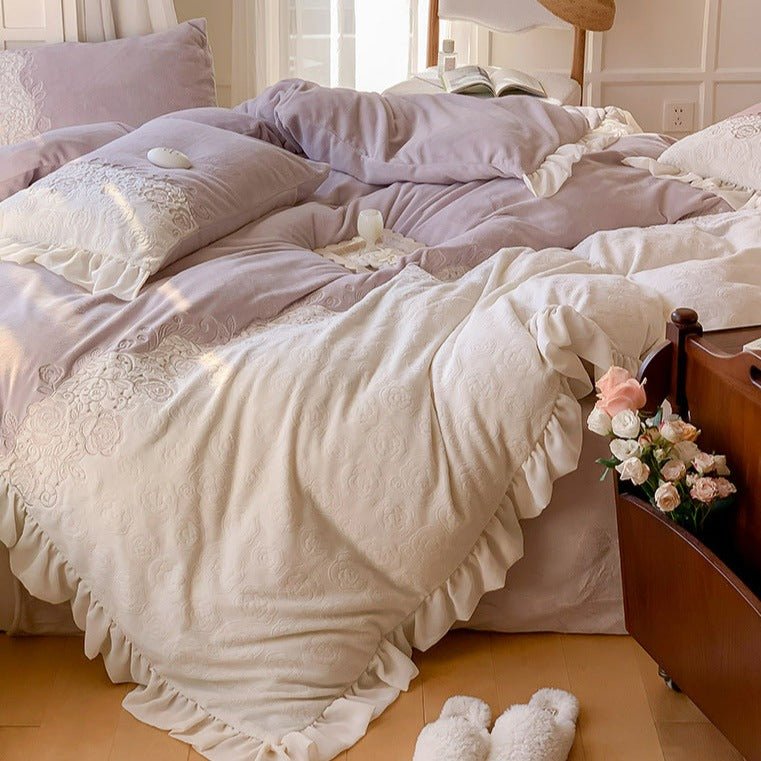 Royal Floral Quilt Cover Set -Bedding- Delicors