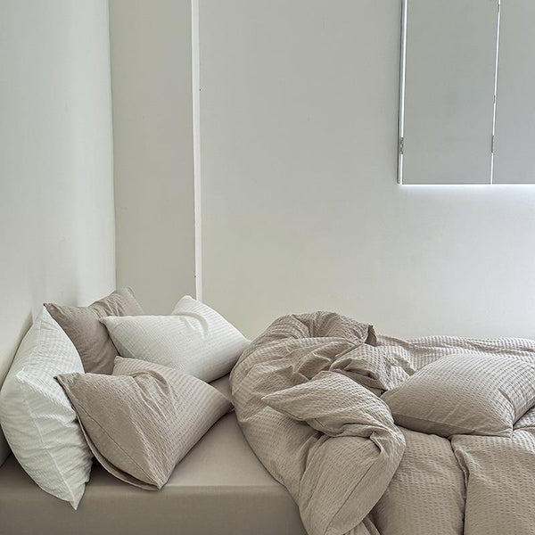 Sand Waffle Bedding Set -Bedding- Delicors