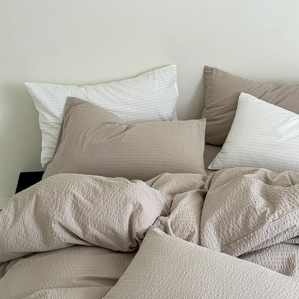 Sand Waffle Bedding Set -Bedding- Delicors