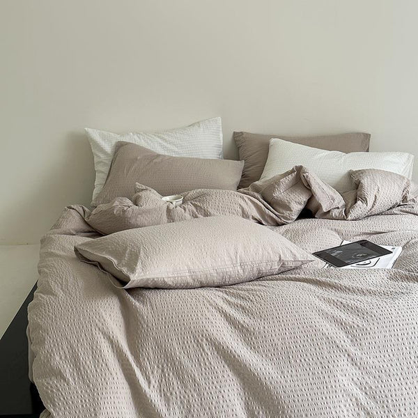 Sand Waffle Bedding Set -Bedding- Delicors
