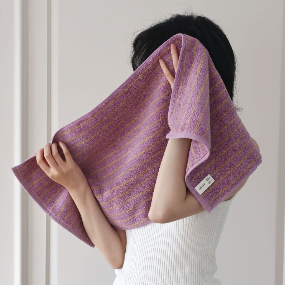 Simple Striped Bath Towel Set - Towel - Delicors