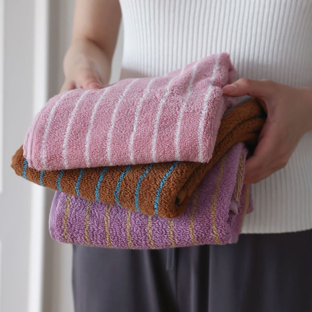 Simple Striped Bath Towel Set - Towel - Delicors