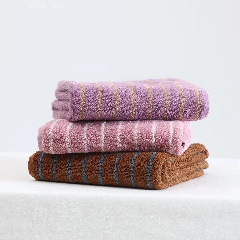 Simple Striped Bath Towel Set - Towel - Delicors