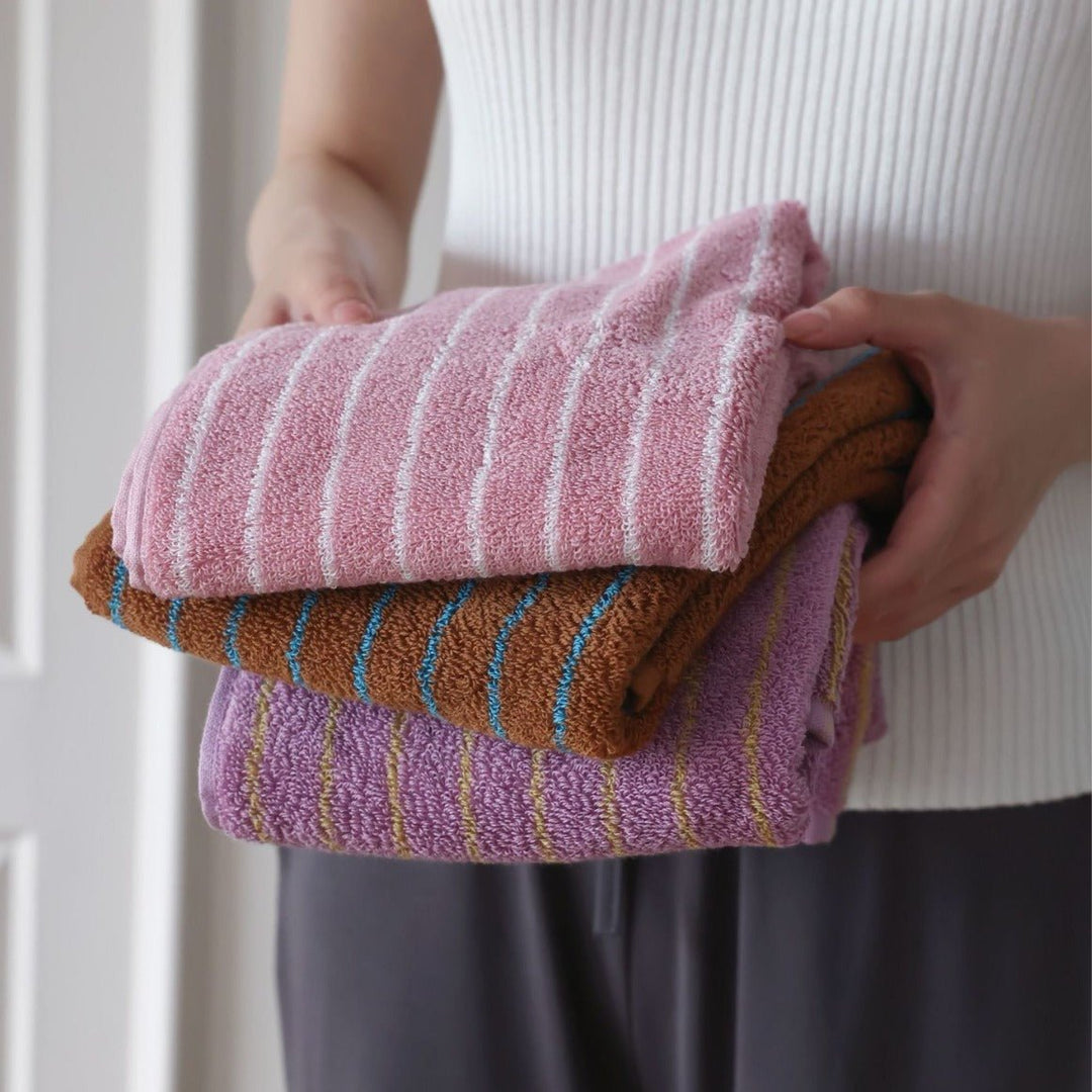 Simple Striped Bath Towel Set - Towel - Delicors