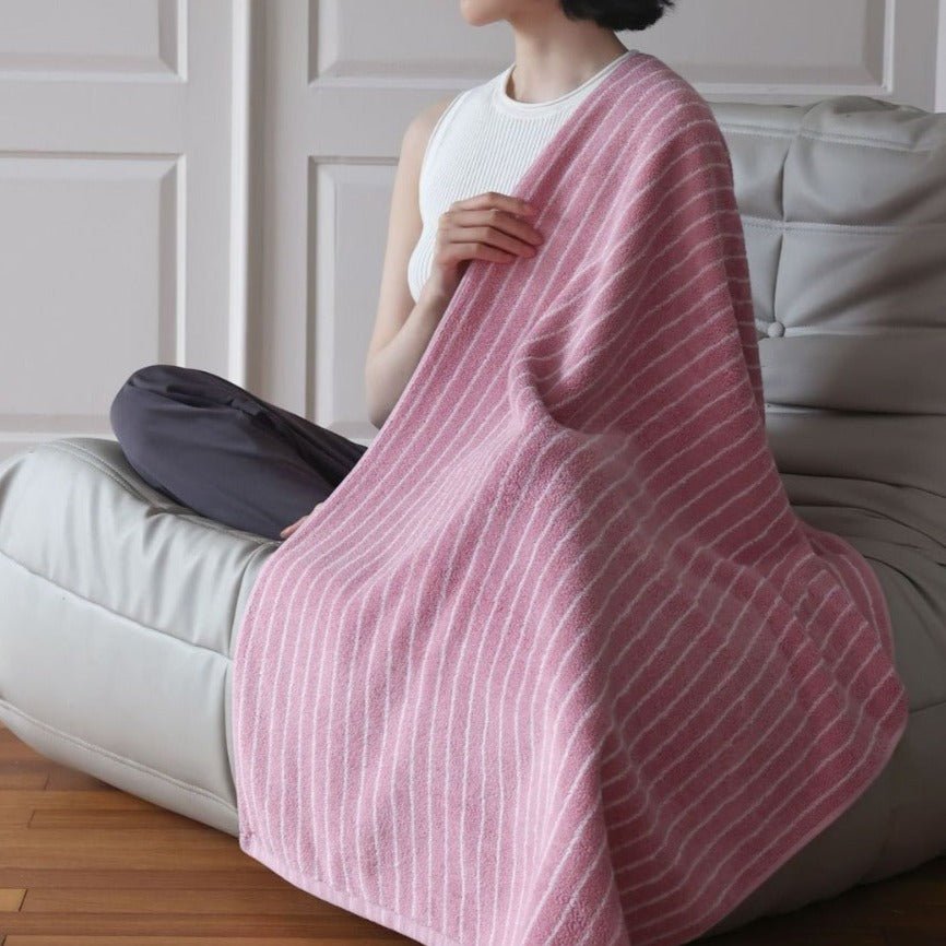 Simple Striped Bath Towel Set - Towel - Delicors