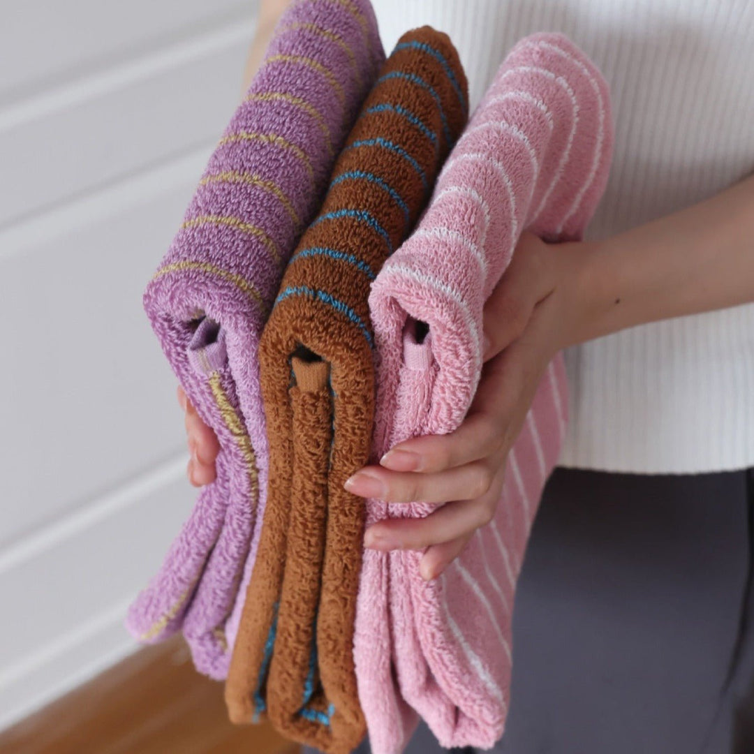 Simple Striped Bath Towel Set - Towel - Delicors