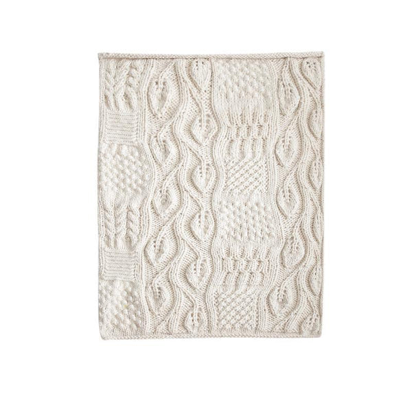 Snow White Knitted Bliss Blanket -Throw- Delicors