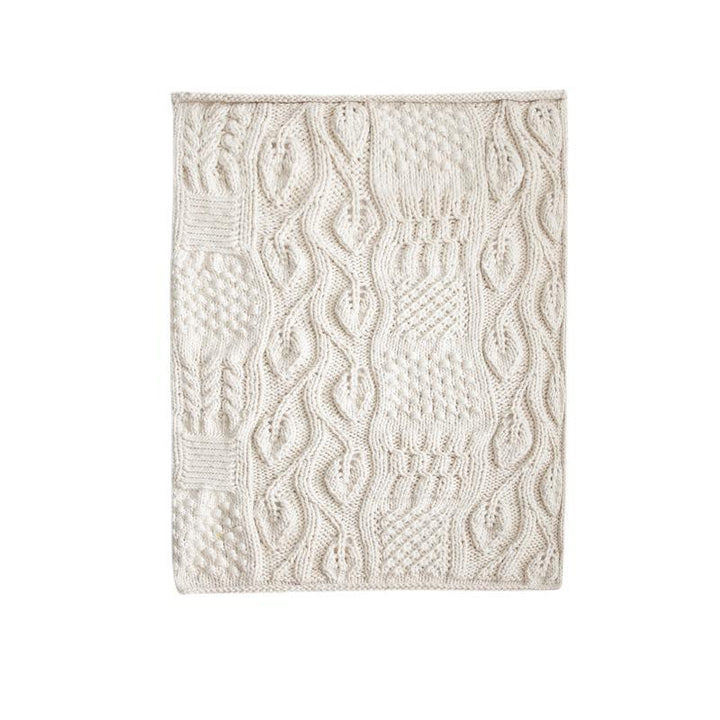 Snow White Knitted Bliss Blanket -Throw- Delicors