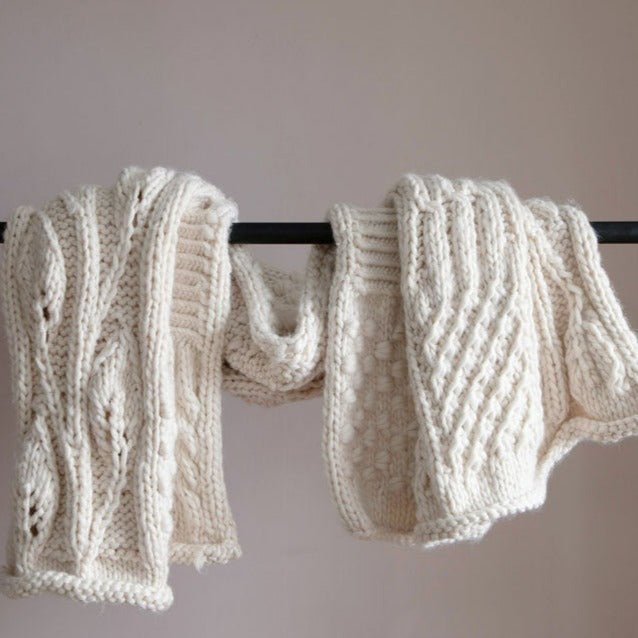 Snow White Knitted Bliss Blanket -Throw- Delicors