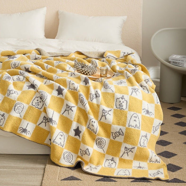 Spooky Checkerboard Blanket - Throw - Delicors