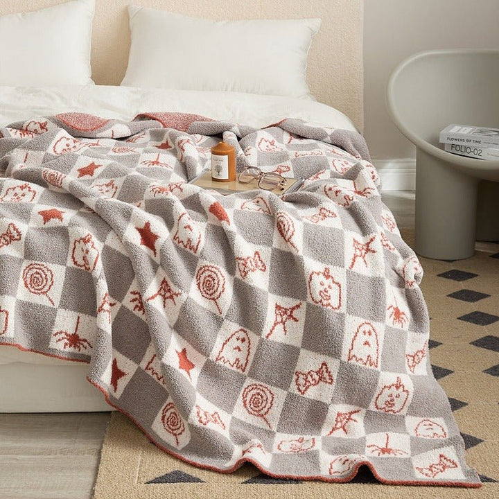 Spooky Checkerboard Blanket - Throw - Delicors