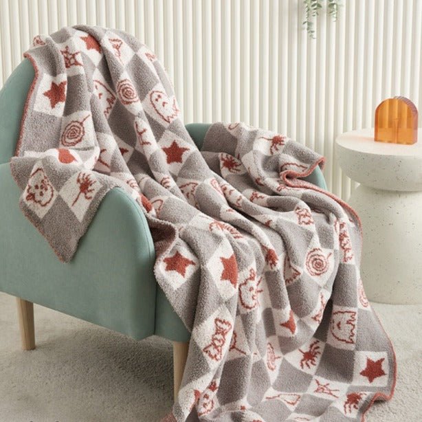 Spooky Checkerboard Blanket - Throw - Delicors