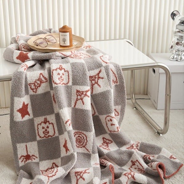 Spooky Checkerboard Blanket - Throw - Delicors
