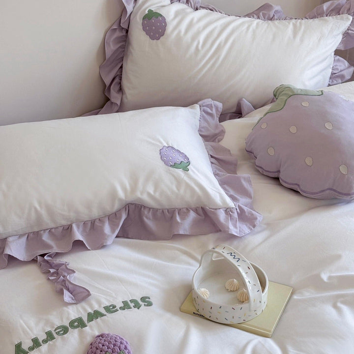 Strawberry Ruffles Bedding Set - Bedding - Delicors
