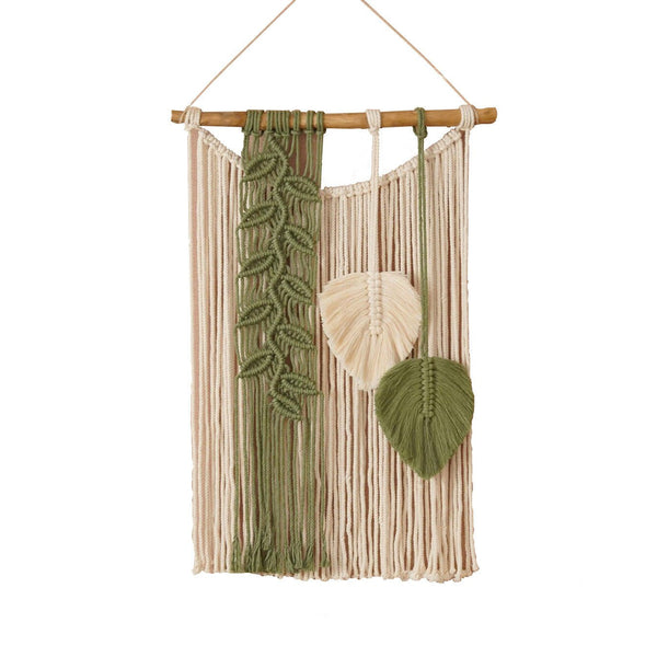Tropical Leaf Macrame Wall Decor - Wall Art - Delicors