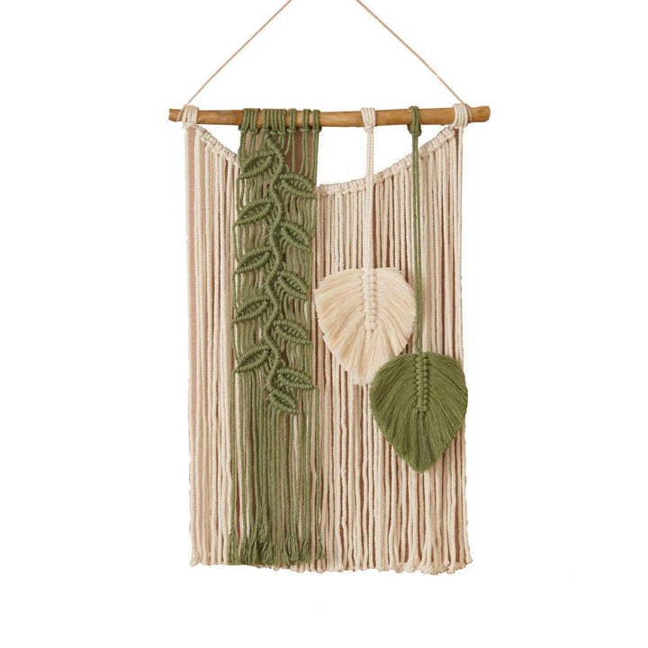 Tropical Leaf Macrame Wall Decor - Wall Art - Delicors
