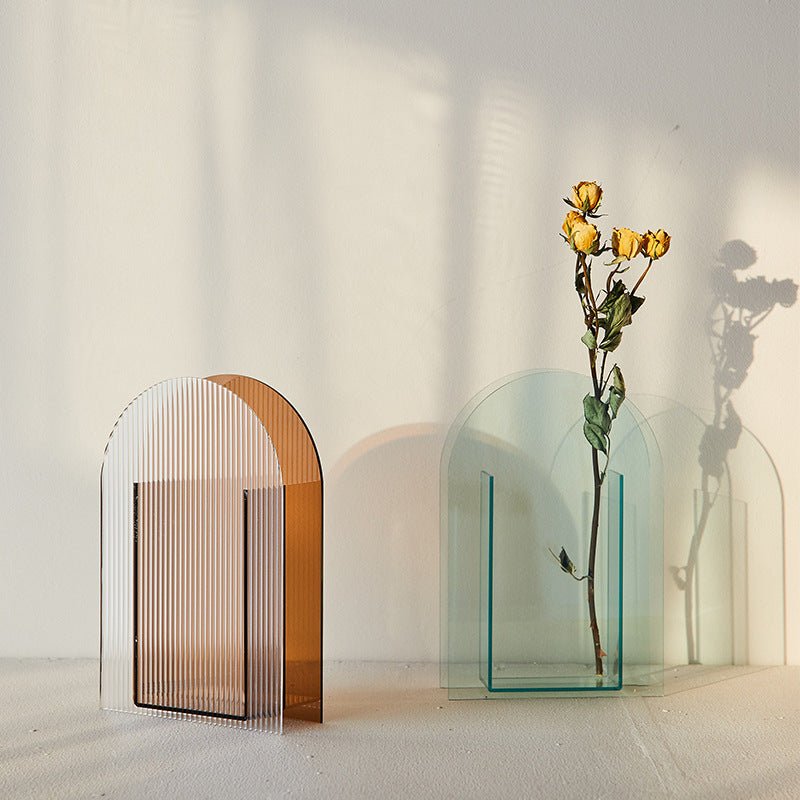 Arches Fluted Acrylic Vase Collection -- Delicors