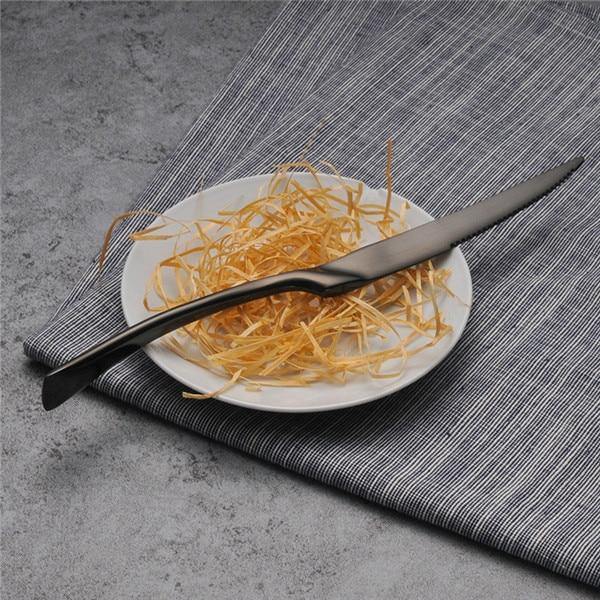 Black Stainless Steel Cutlery Set -- Delicors