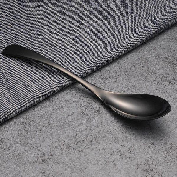 Black Stainless Steel Cutlery Set -- Delicors