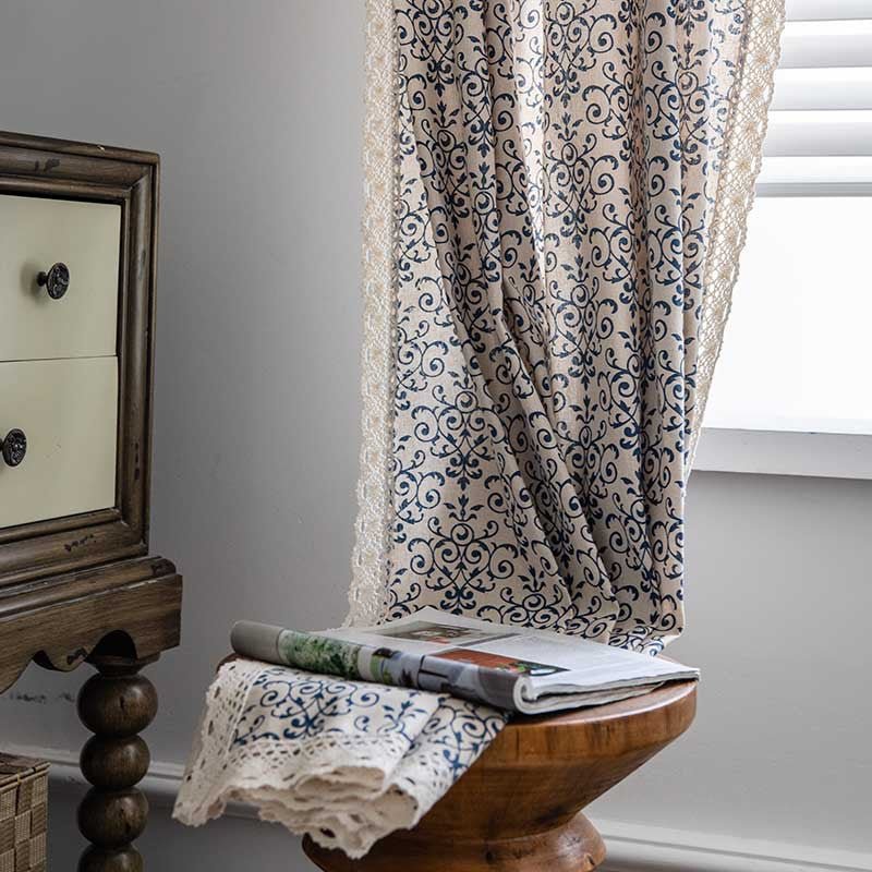 Blue China Curtain -Curtain- Delicors