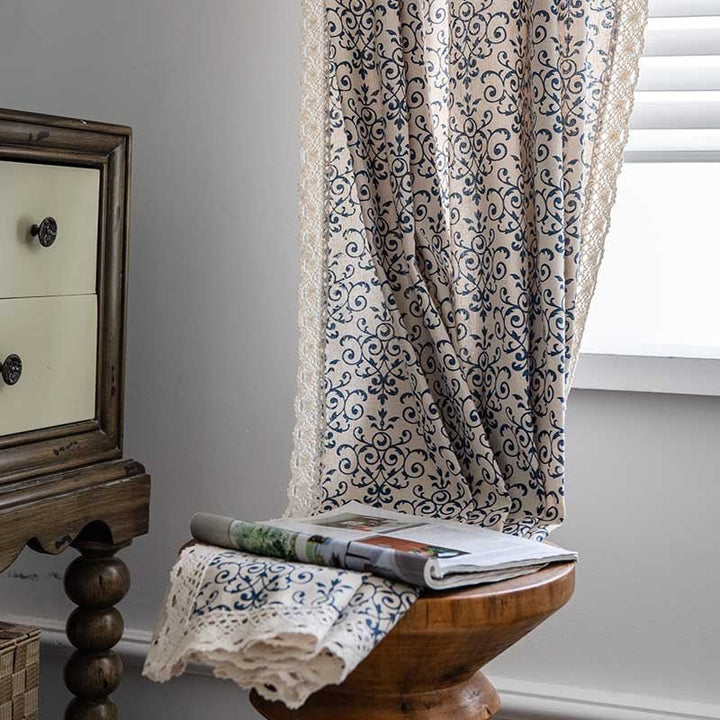 Blue China Curtain -Curtain- Delicors