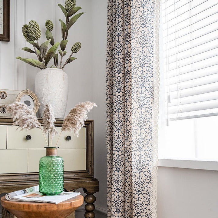 Blue China Curtain -Curtain- Delicors