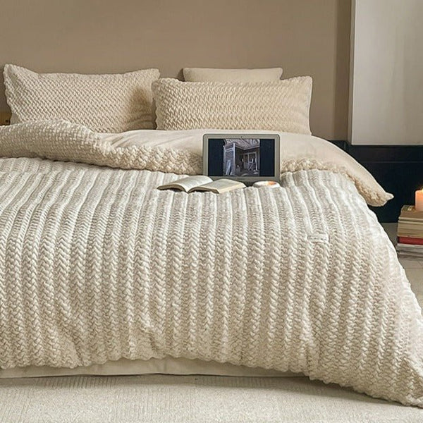 Cloud Cozy Fluffy Textured Bedding Set -Bedding- Delicors